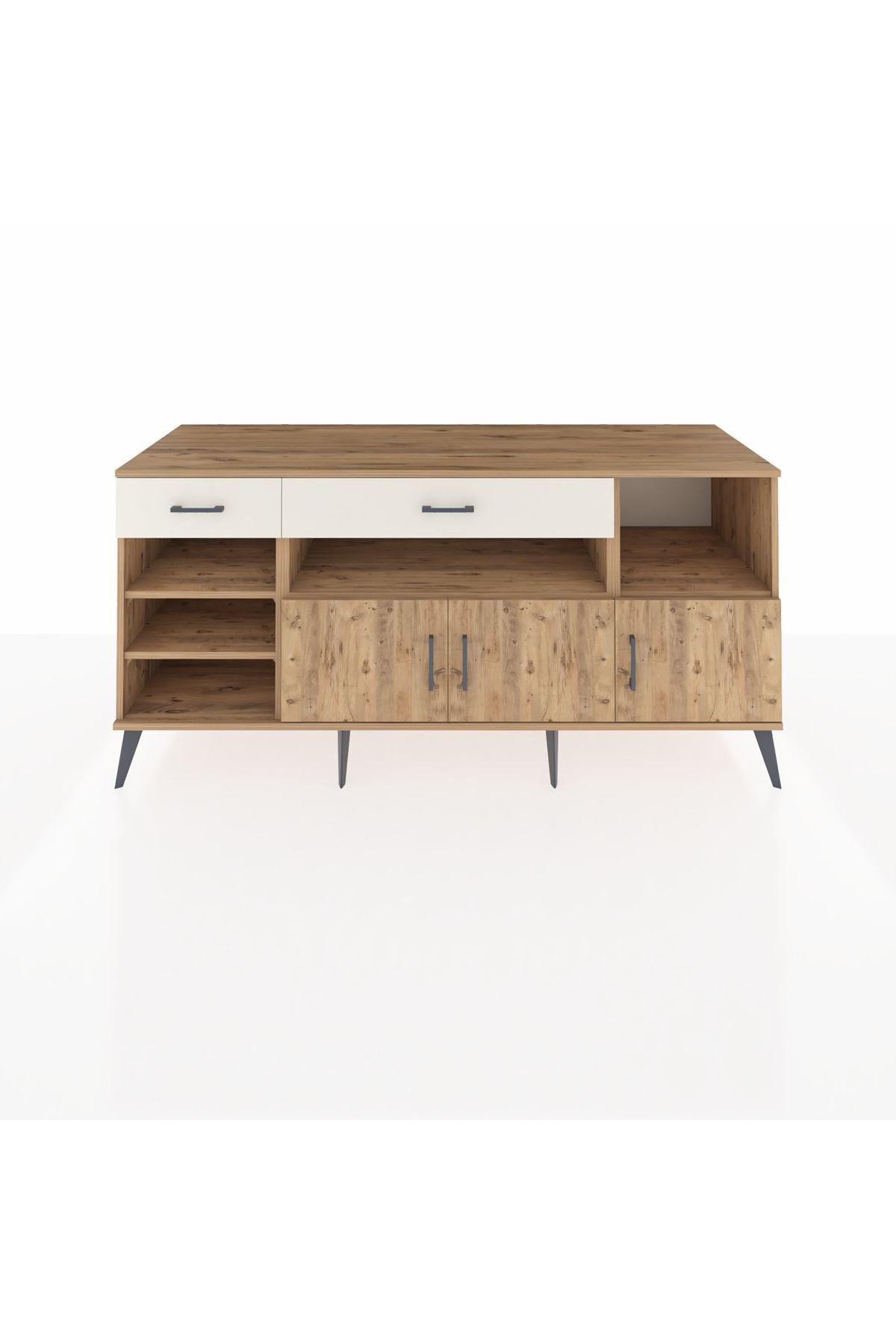 Kronos Konsol 5 Raflı 2 Çekmeceli 3 Kapaklı 176x59x83 - S610M013V19C