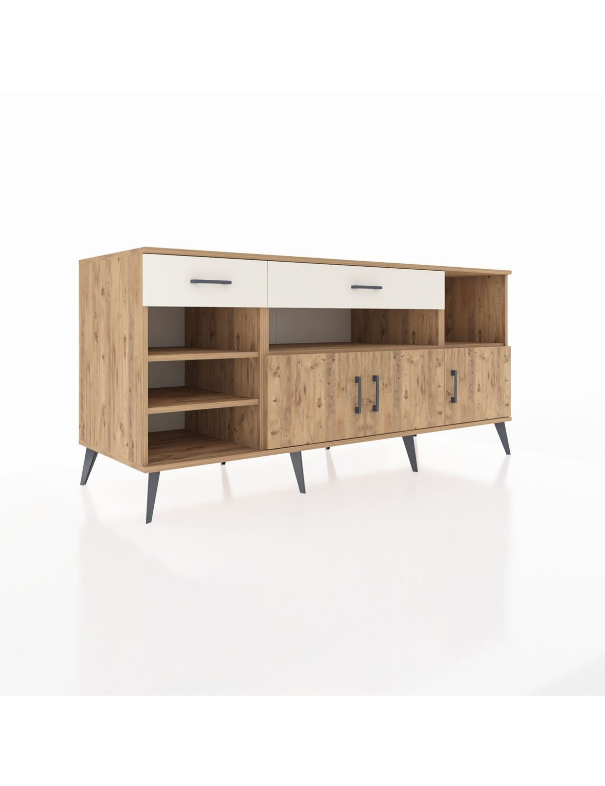 Kronos Konsol 5 Raflı 2 Çekmeceli 3 Kapaklı 176x59x83 - S610M013V19C