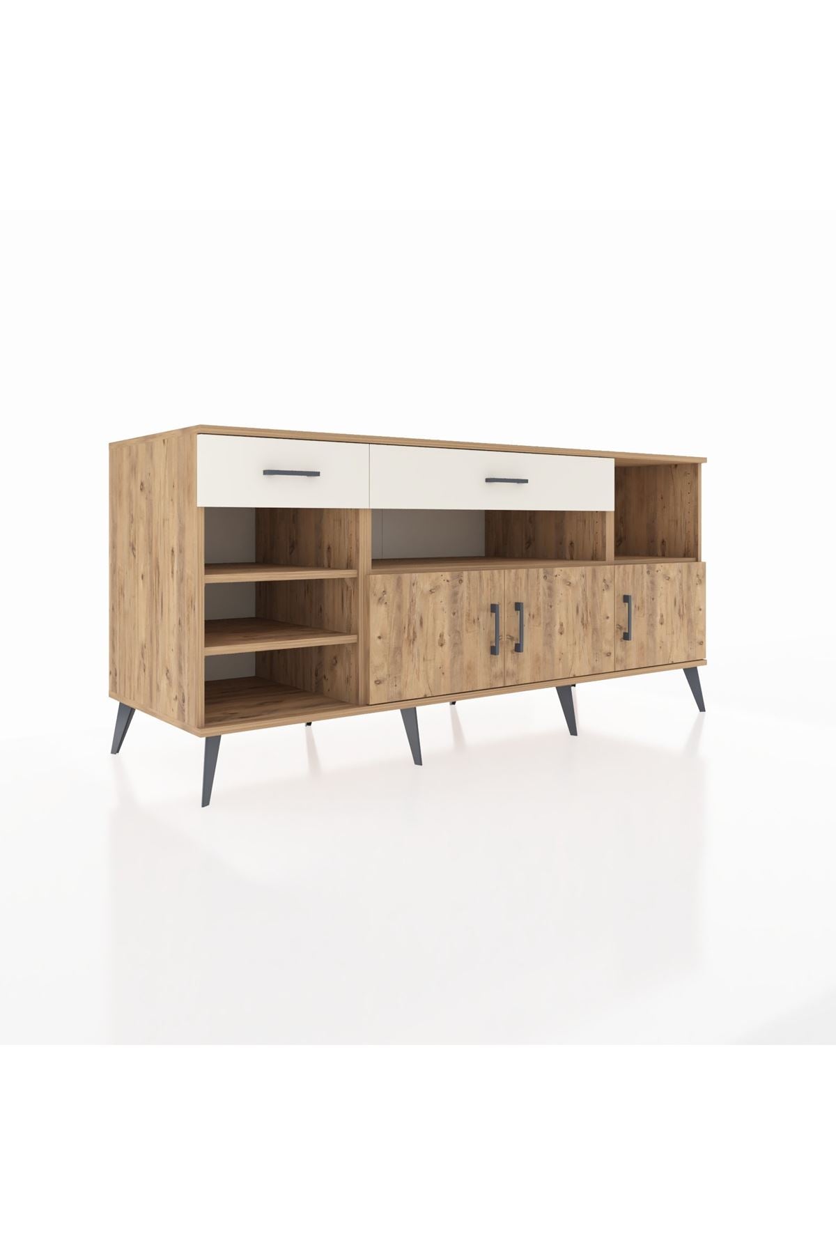 Kronos Konsol 5 Raflı 2 Çekmeceli 3 Kapaklı 176x59x83 - S610M013V19C