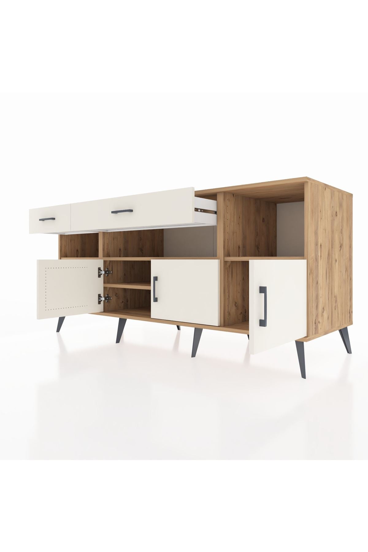 Kronos Konsol 5 Raflı 2 Çekmeceli 3 Kapaklı 176x59x83 - S610M013V22C