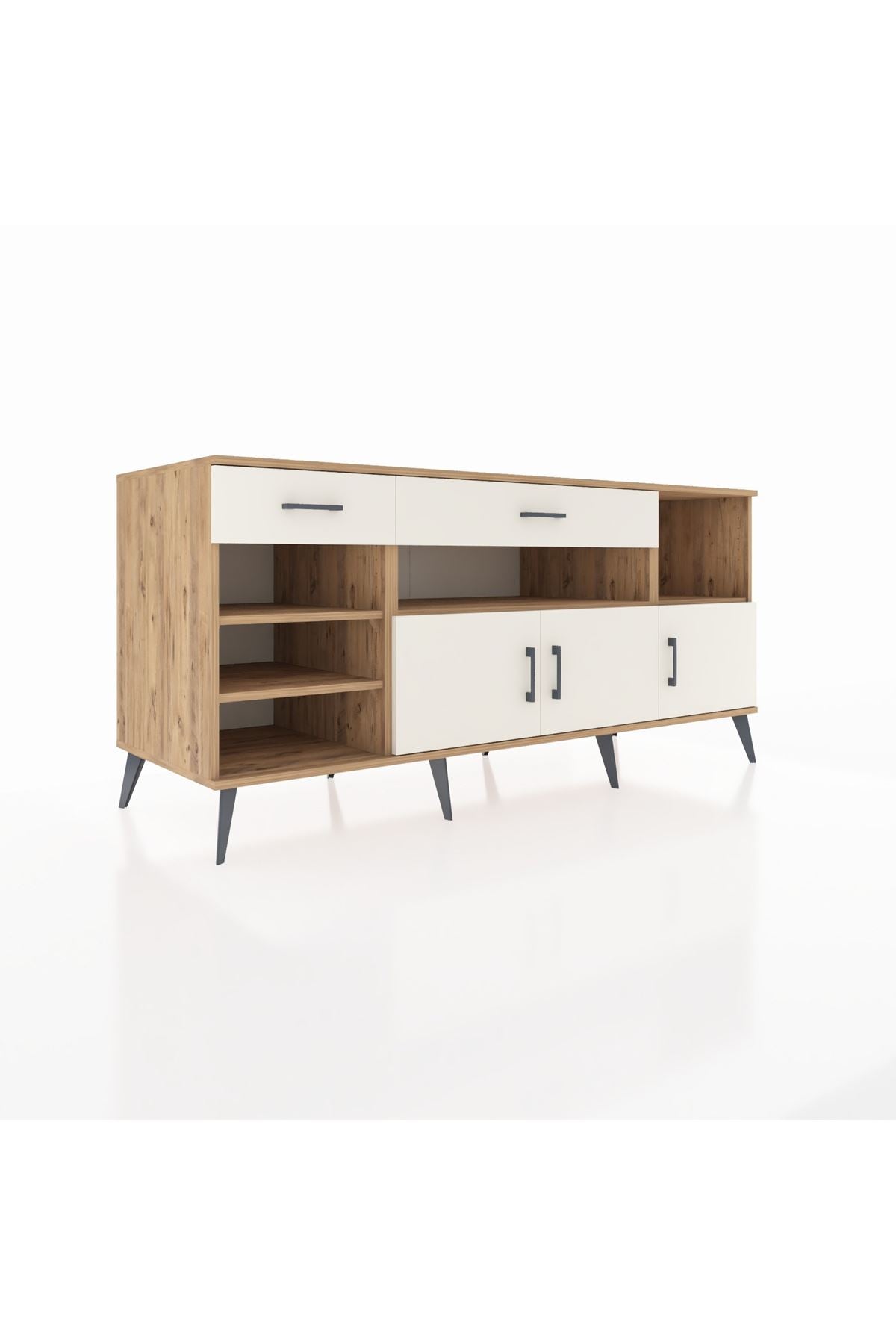 Kronos Konsol 5 Raflı 2 Çekmeceli 3 Kapaklı 176x59x83 - S610M013V22C