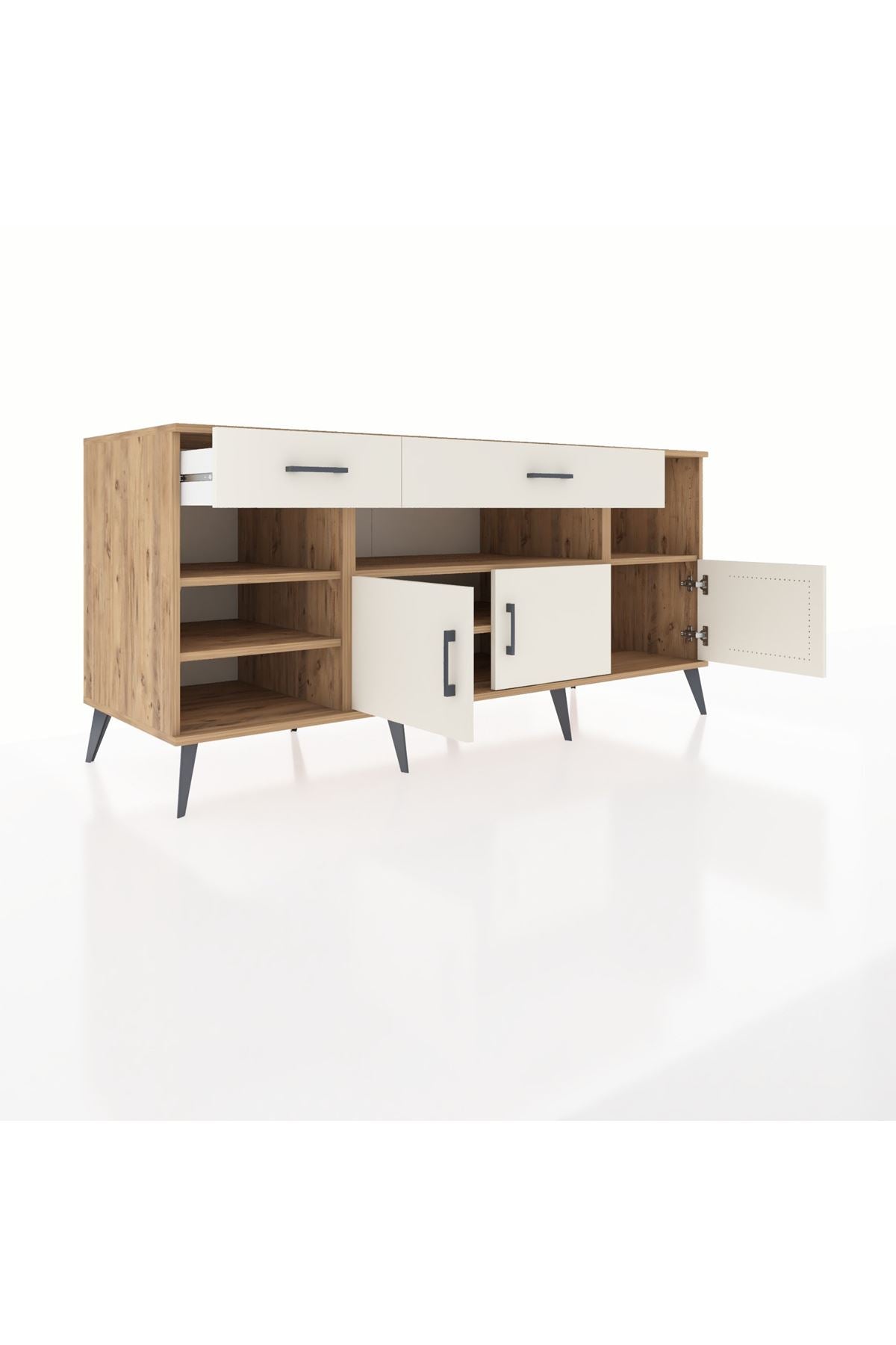 Kronos Konsol 5 Raflı 2 Çekmeceli 3 Kapaklı 176x59x83 - S610M013V22C