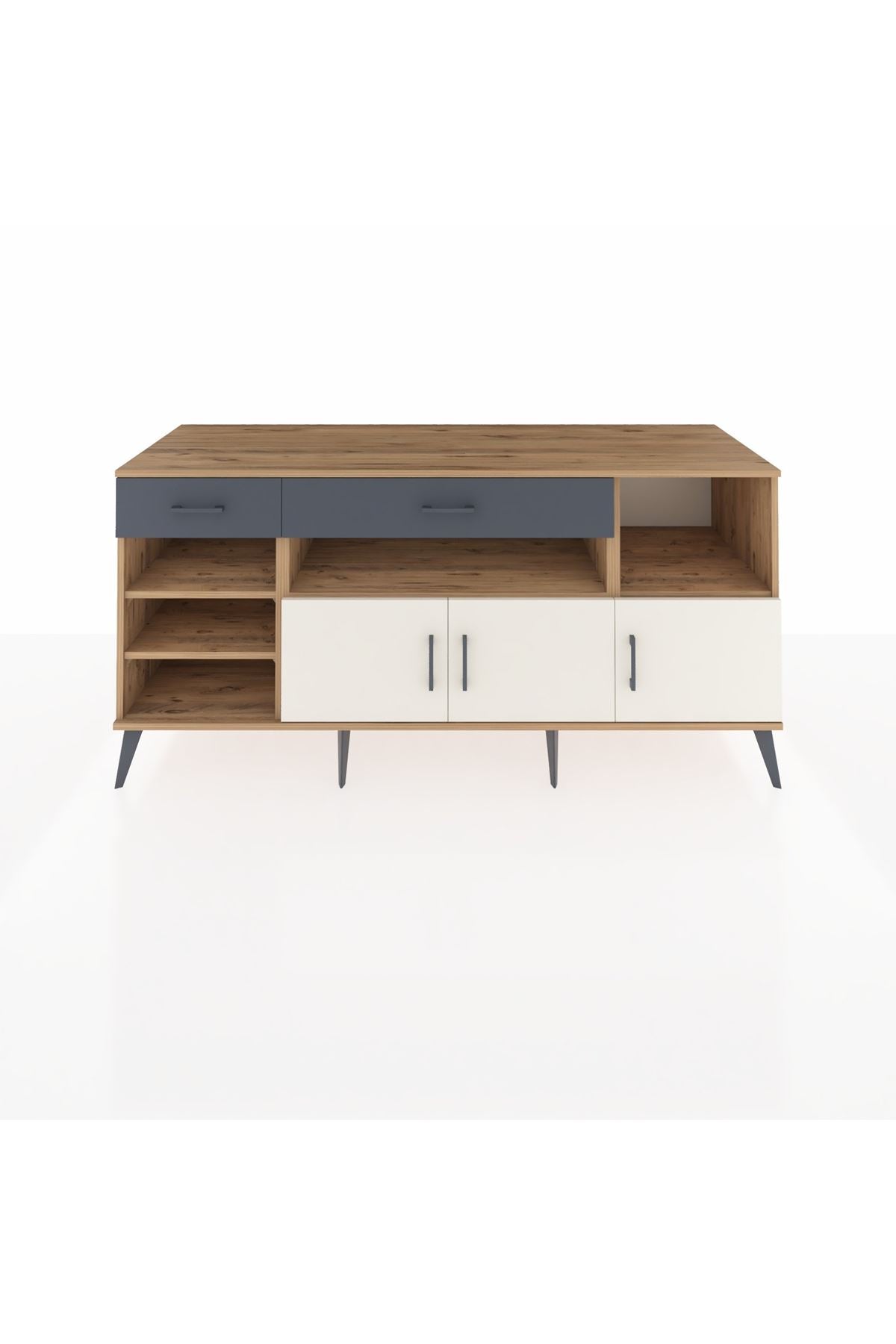 Kronos Konsol 5 Raflı 2 Çekmeceli 3 Kapaklı 176x59x83 - S610M013V23C