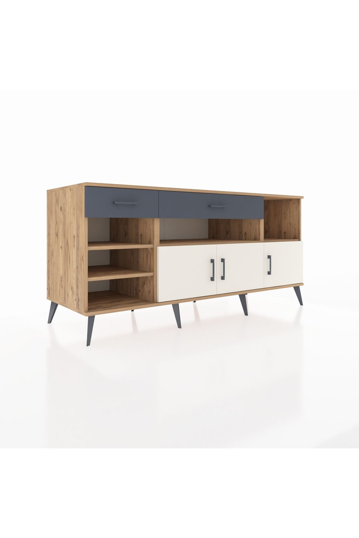Kronos Konsol 5 Raflı 2 Çekmeceli 3 Kapaklı 176x59x83 - S610M013V23C