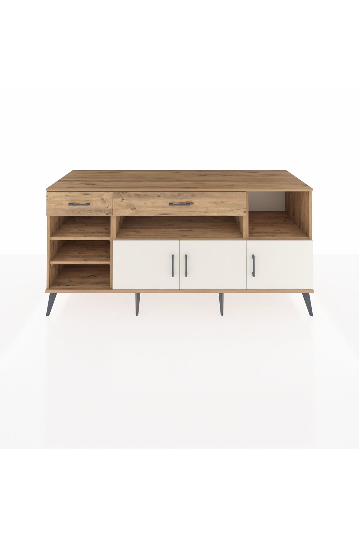 Kronos Konsol 5 Raflı 2 Çekmeceli 3 Kapaklı 176x59x83 - S610M013V24C
