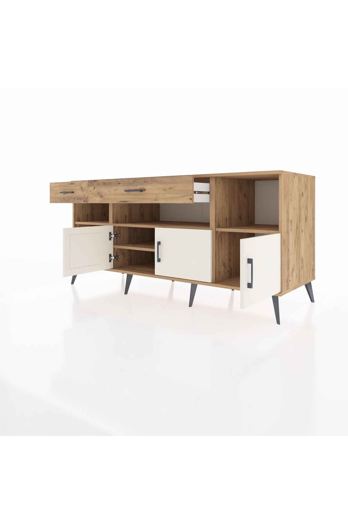 Kronos Konsol 5 Raflı 2 Çekmeceli 3 Kapaklı 176x59x83 - S610M013V24C