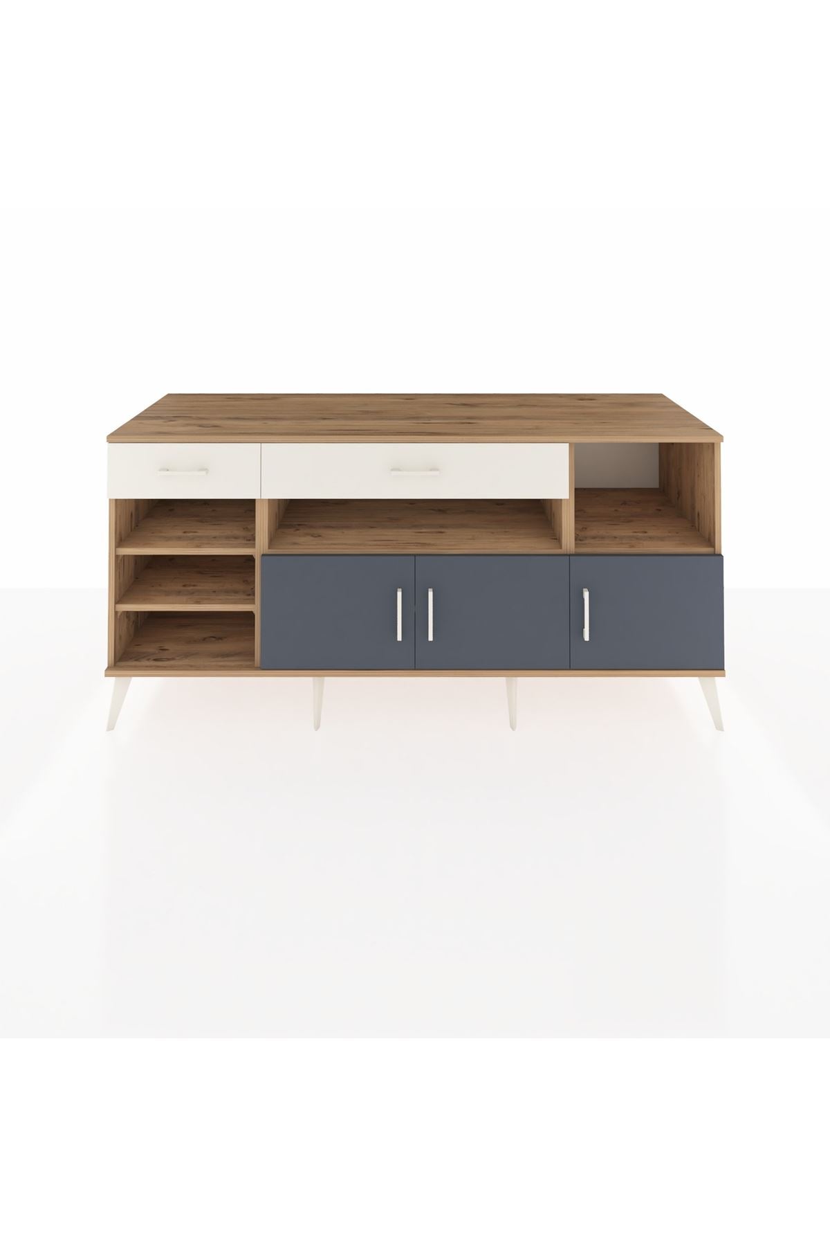 Kronos Konsol 5 Raflı 2 Çekmeceli 3 Kapaklı 176x59x83 - S610M013V25C