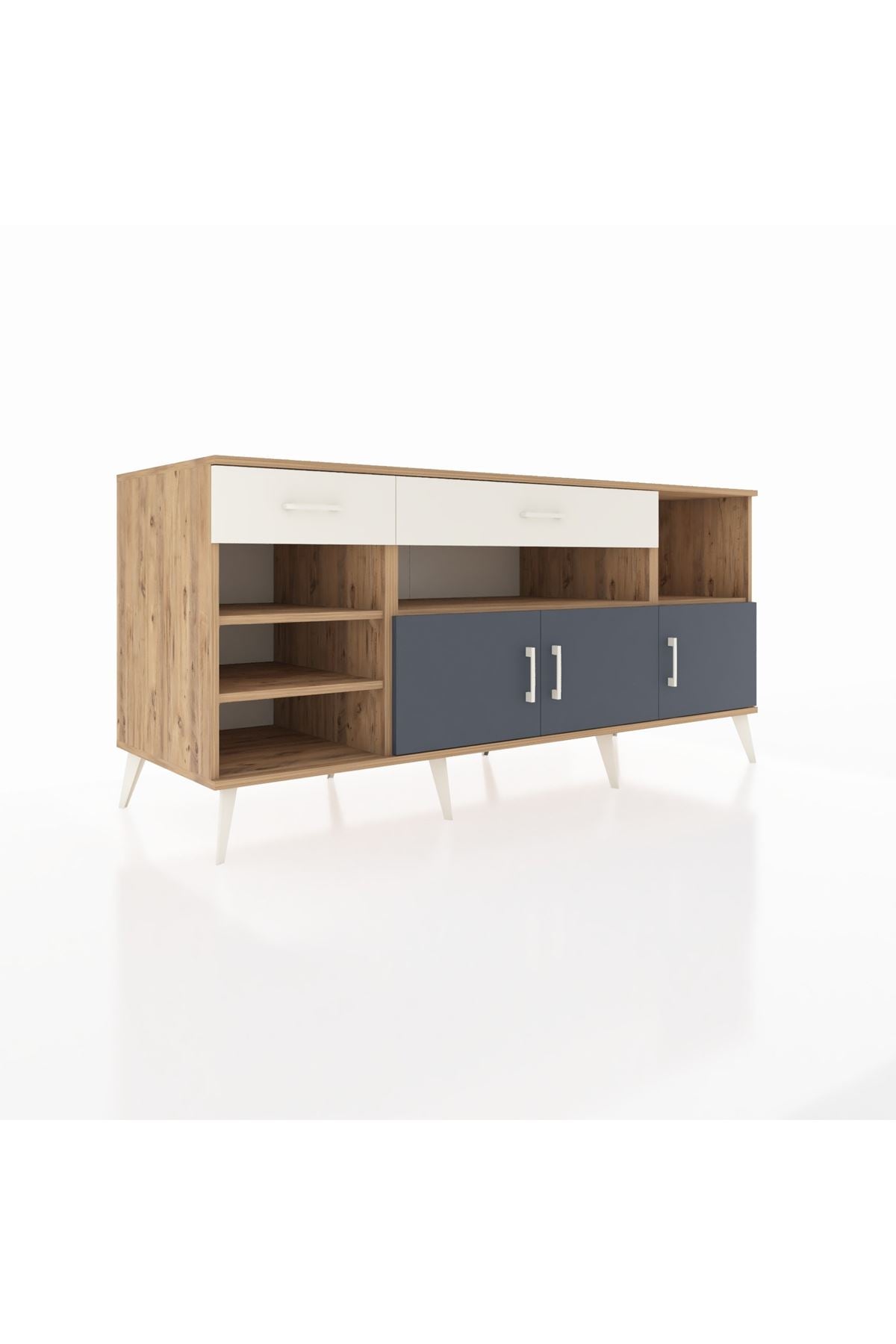 Kronos Konsol 5 Raflı 2 Çekmeceli 3 Kapaklı 176x59x83 - S610M013V25C
