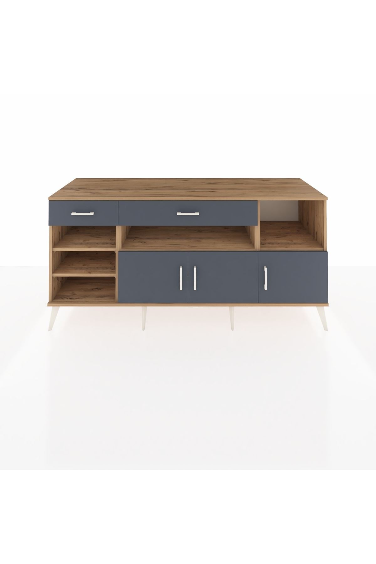 Kronos Konsol 5 Raflı 2 Çekmeceli 3 Kapaklı 176x59x83 - S610M013V26C
