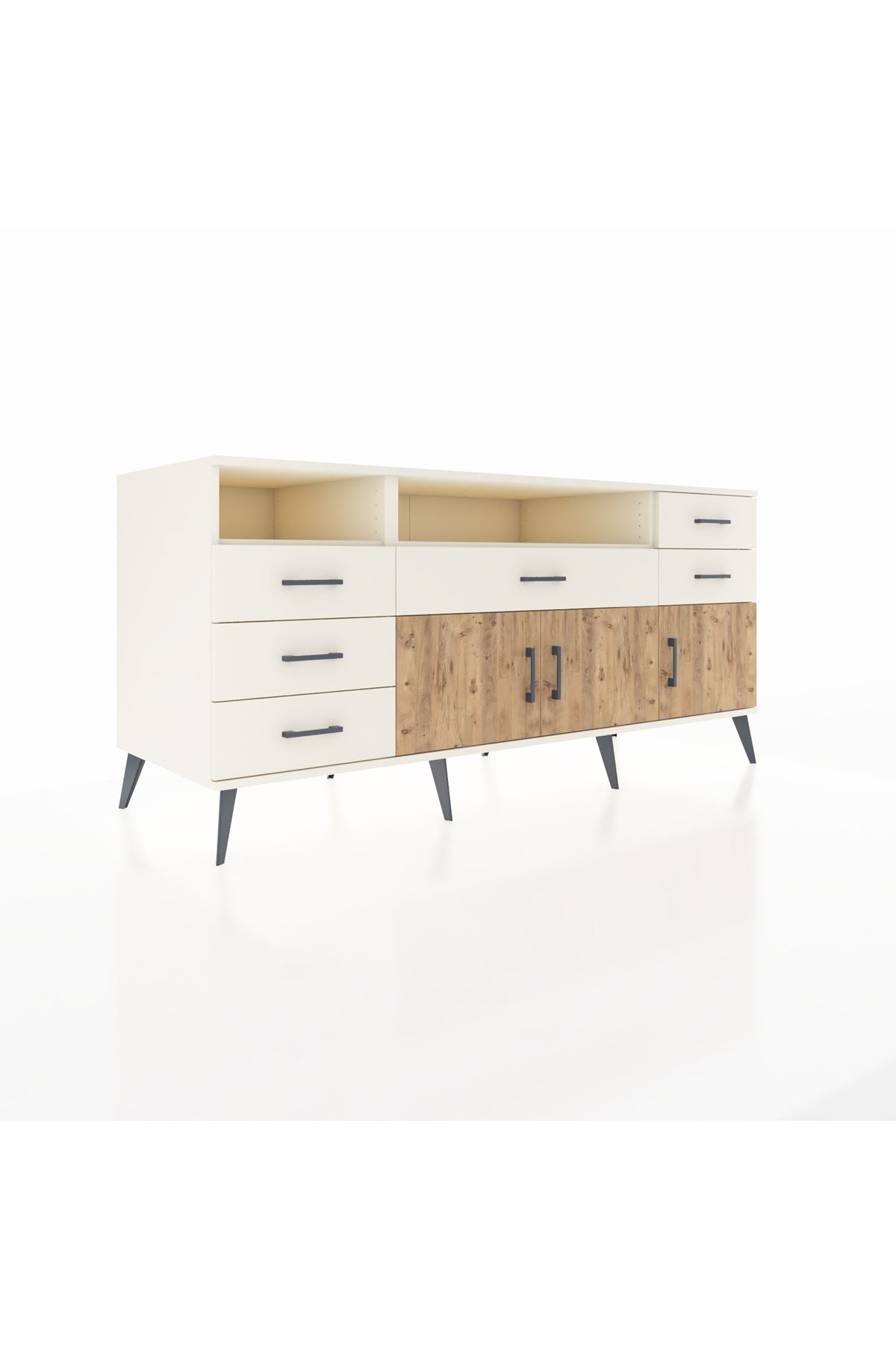 Kronos Konsol 3 Raflı 6 Çekmeceli 3 Kapaklı 176x59x83 - S610M014V01C