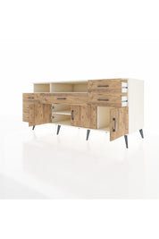 Kronos Konsol 3 Raflı 6 Çekmeceli 3 Kapaklı 176x59x83 - S610M014V03C