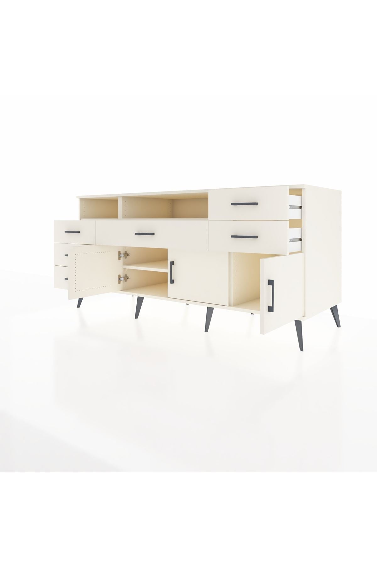 Kronos Konsol 3 Raflı 6 Çekmeceli 3 Kapaklı 176x59x83 - S610M014V04C