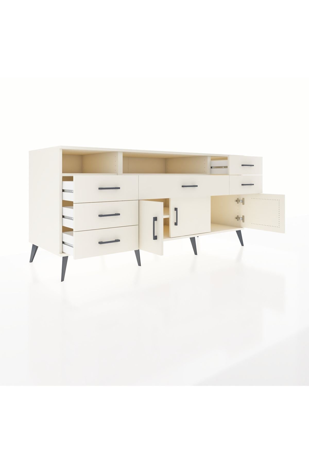 Kronos Konsol 3 Raflı 6 Çekmeceli 3 Kapaklı 176x59x83 - S610M014V04C