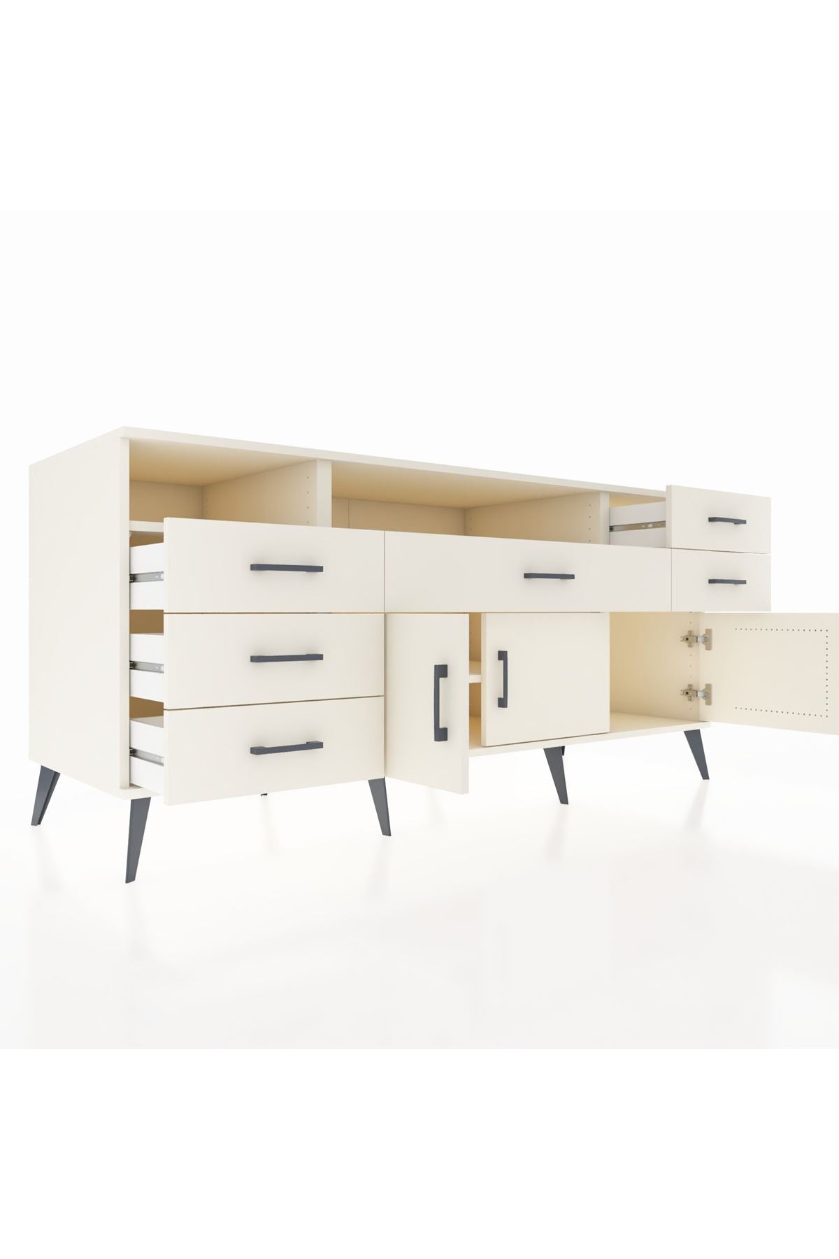 Kronos Konsol 3 Raflı 6 Çekmeceli 3 Kapaklı 176x59x83 - S610M014V04C