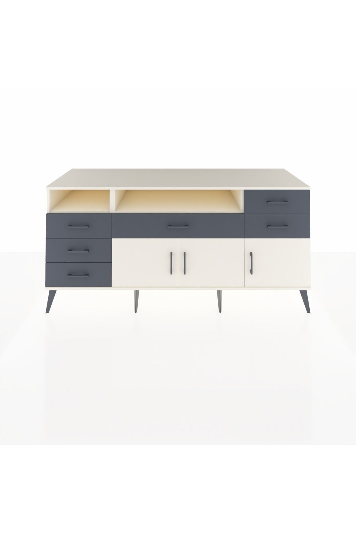 Kronos Konsol 3 Raflı 6 Çekmeceli 3 Kapaklı 176x59x83 - S610M014V05C