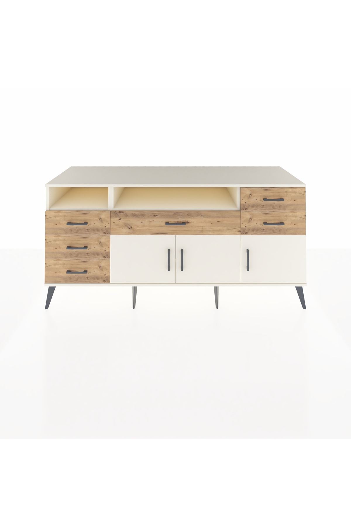 Kronos Konsol 3 Raflı 6 Çekmeceli 3 Kapaklı 176x59x83 - S610M014V06C