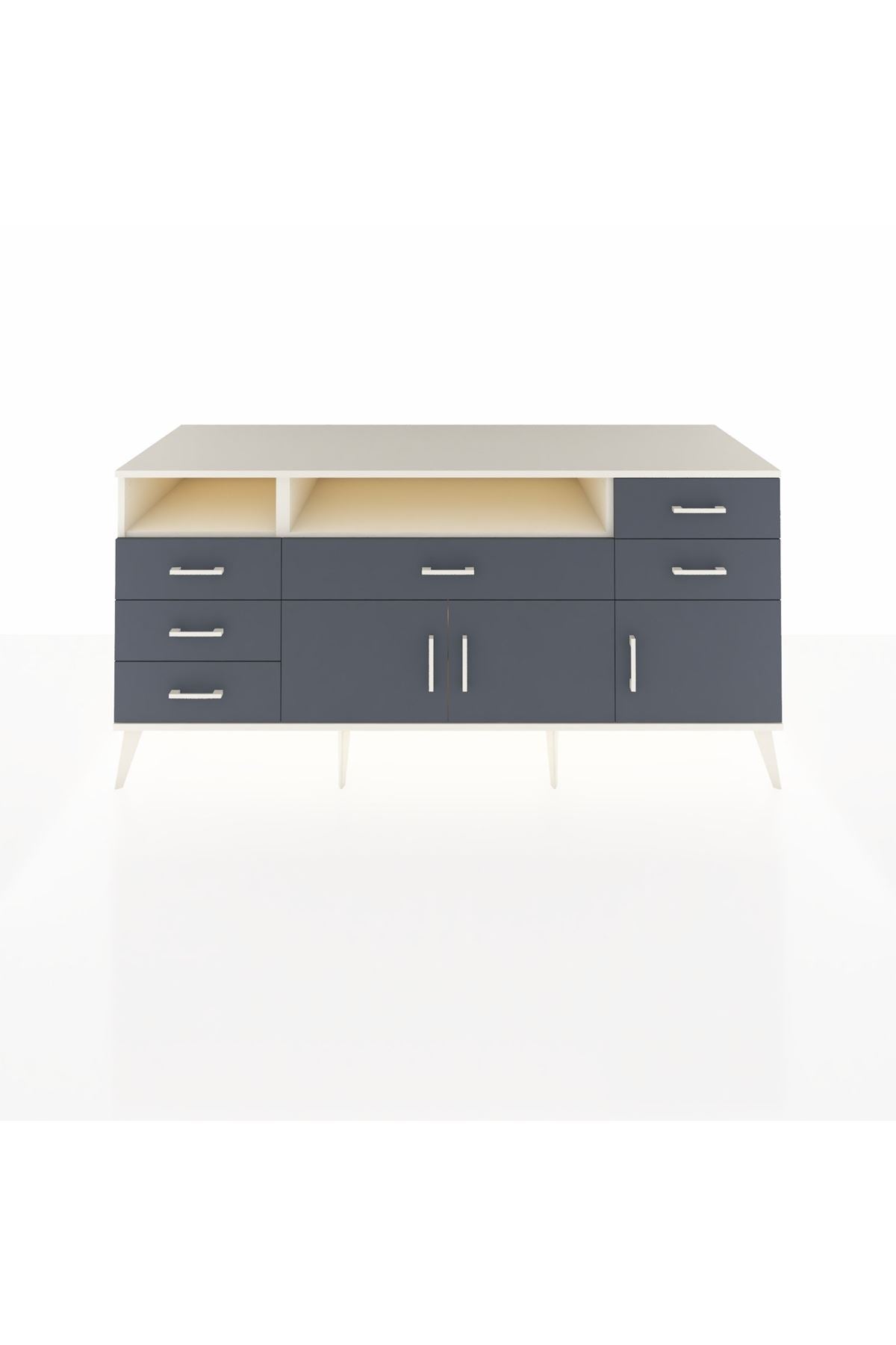 Kronos Konsol 3 Raflı 6 Çekmeceli 3 Kapaklı 176x59x83 - S610M014V08C