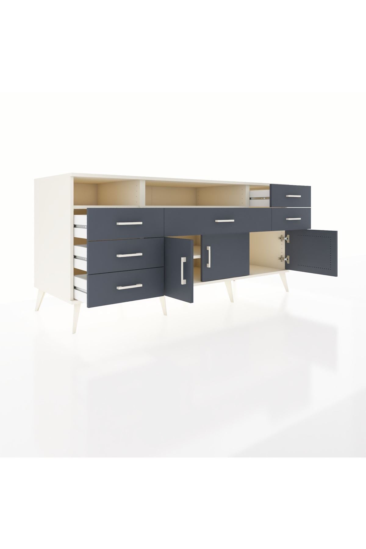 Kronos Konsol 3 Raflı 6 Çekmeceli 3 Kapaklı 176x59x83 - S610M014V08C