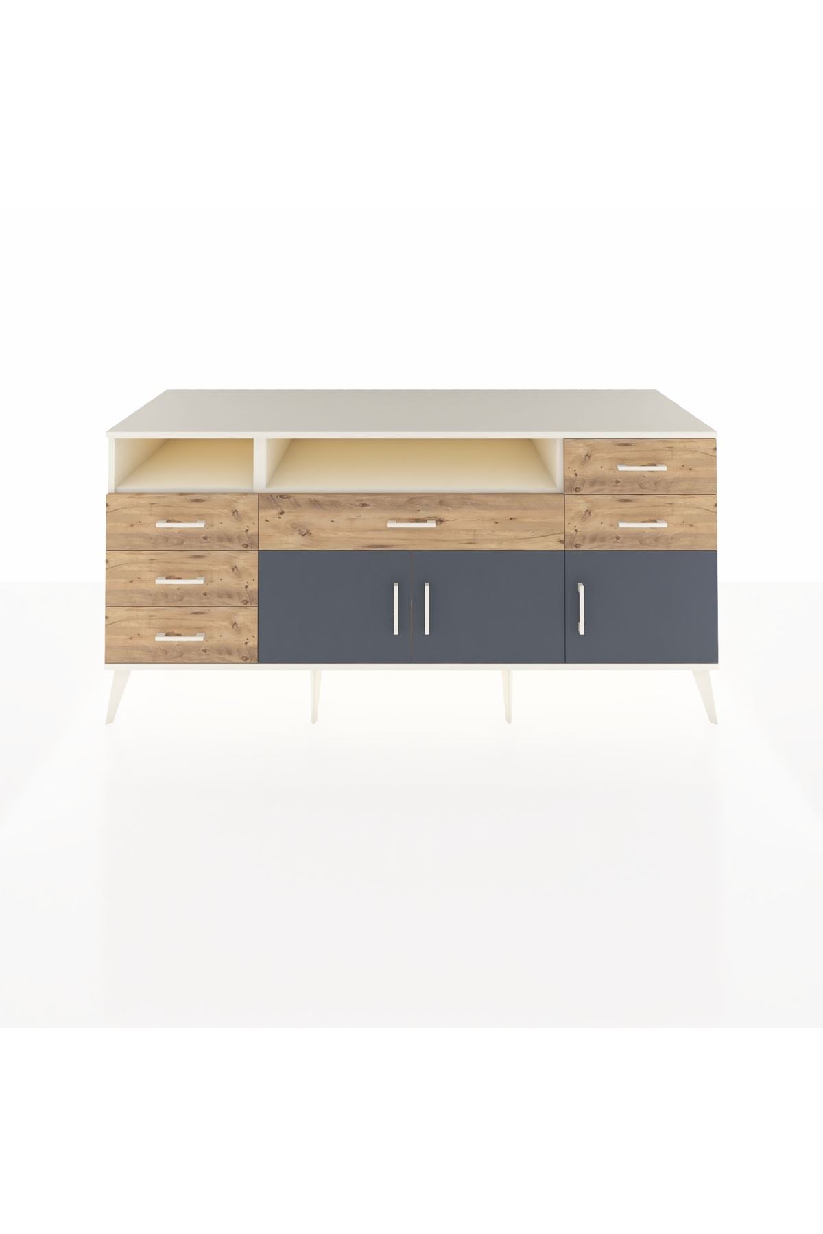 Kronos Konsol 3 Raflı 6 Çekmeceli 3 Kapaklı 176x59x83 - S610M014V09C