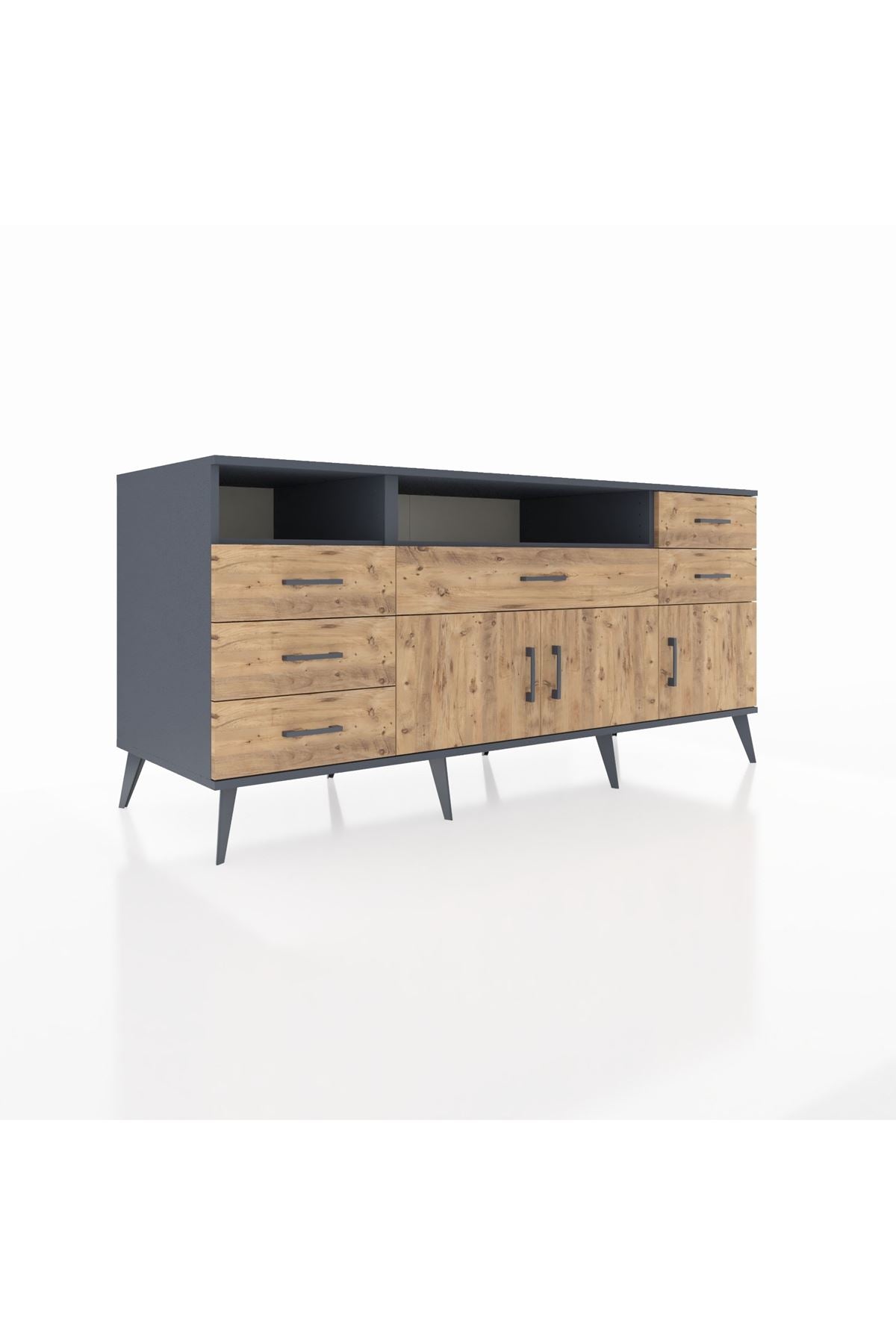 Kronos Konsol 3 Raflı 6 Çekmeceli 3 Kapaklı 176x59x83 - S610M014V12C