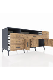 Kronos Konsol 3 Raflı 6 Çekmeceli 3 Kapaklı 176x59x83 - S610M014V12C
