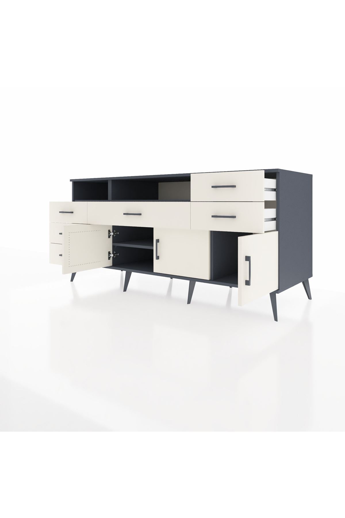 Kronos Konsol 3 Raflı 6 Çekmeceli 3 Kapaklı 176x59x83 - S610M014V13C