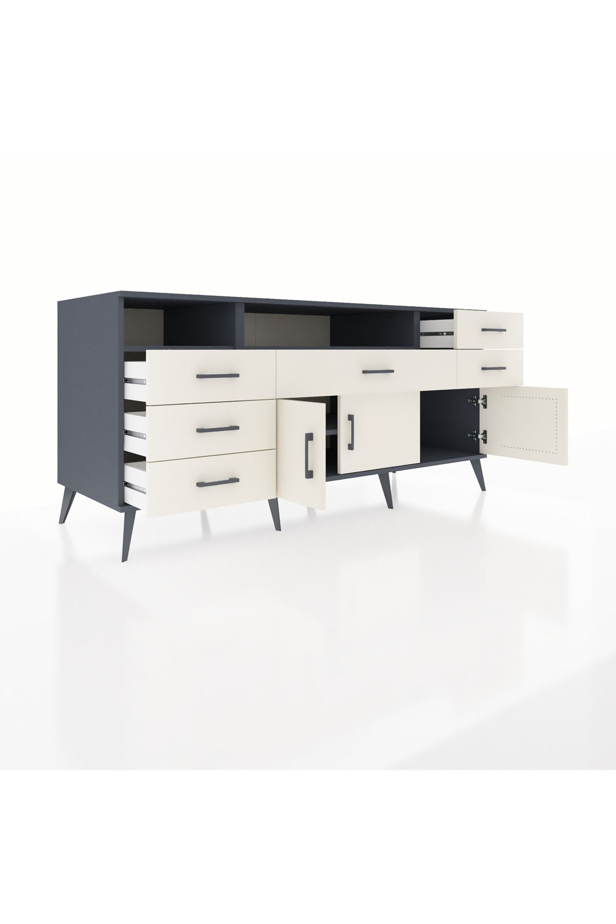 Kronos Konsol 3 Raflı 6 Çekmeceli 3 Kapaklı 176x59x83 - S610M014V13C