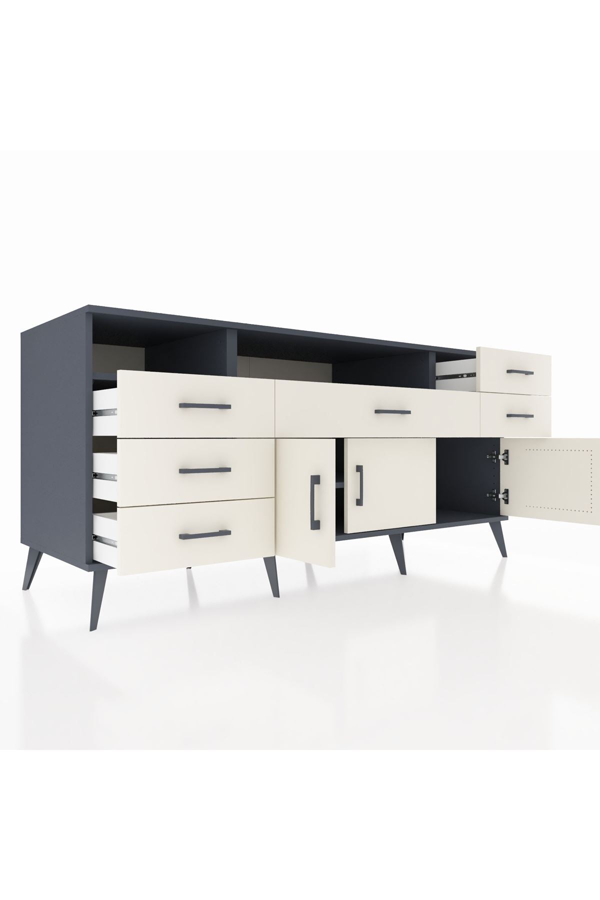 Kronos Konsol 3 Raflı 6 Çekmeceli 3 Kapaklı 176x59x83 - S610M014V13C