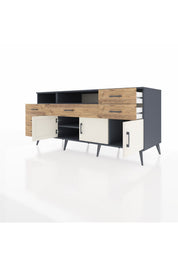Kronos Konsol 3 Raflı 6 Çekmeceli 3 Kapaklı 176x59x83 - S610M014V15C