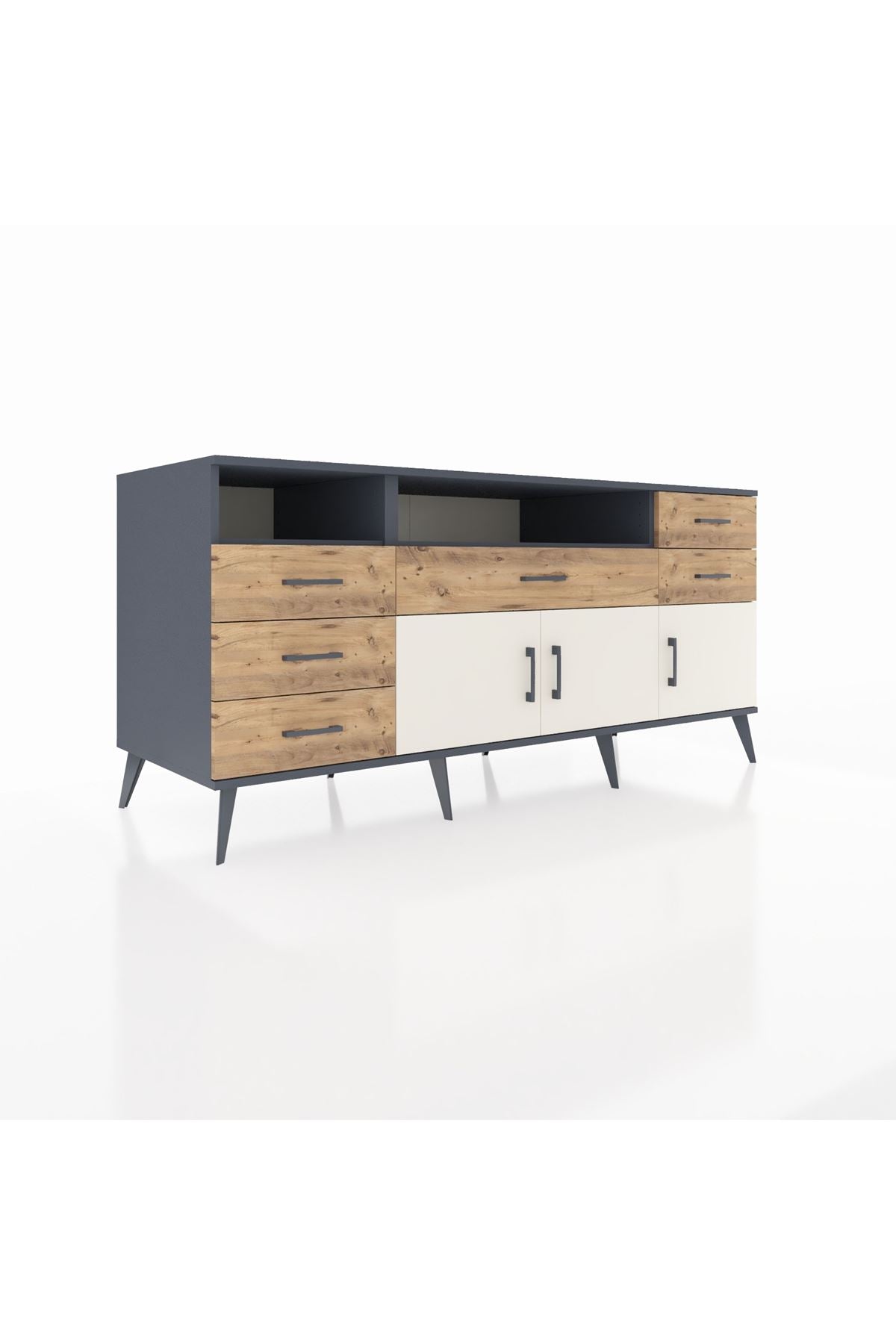 Kronos Konsol 3 Raflı 6 Çekmeceli 3 Kapaklı 176x59x83 - S610M014V15C