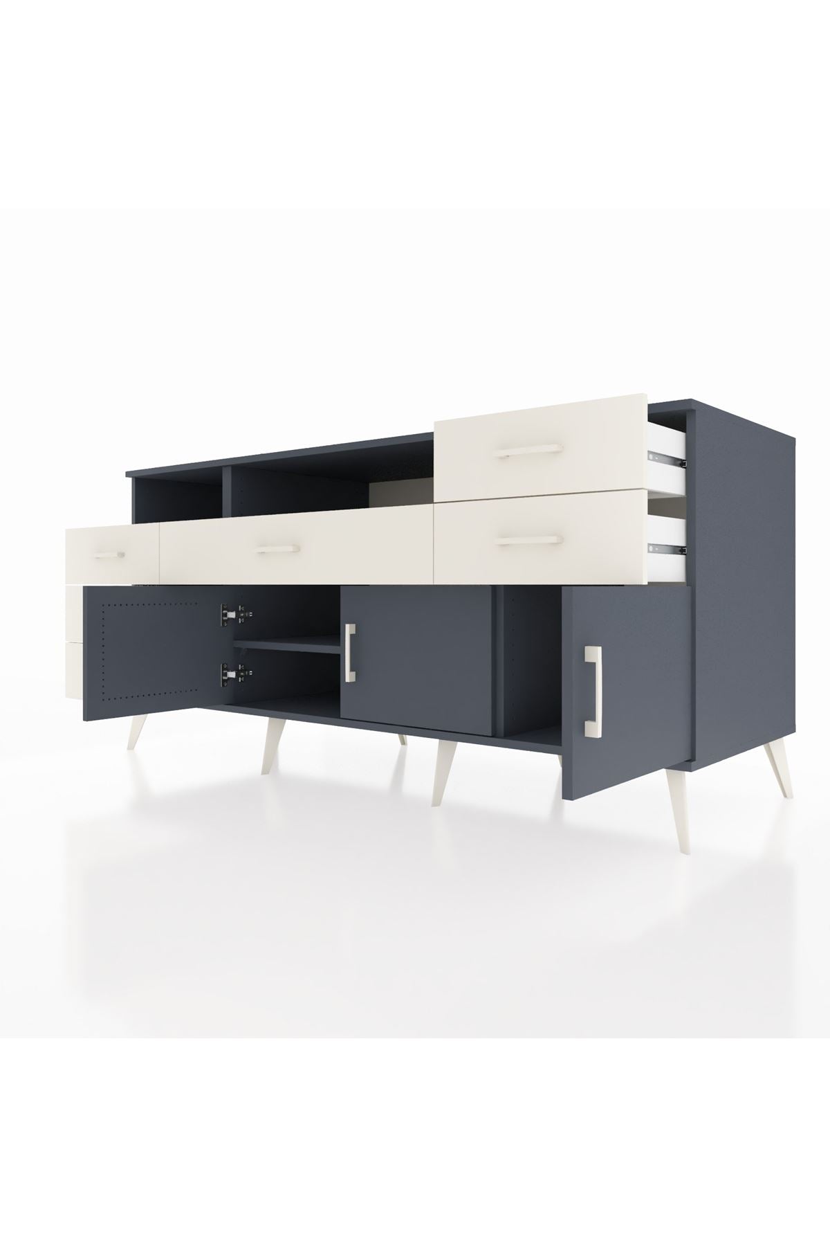 Kronos Konsol 3 Raflı 6 Çekmeceli 3 Kapaklı 176x59x83 - S610M014V16C