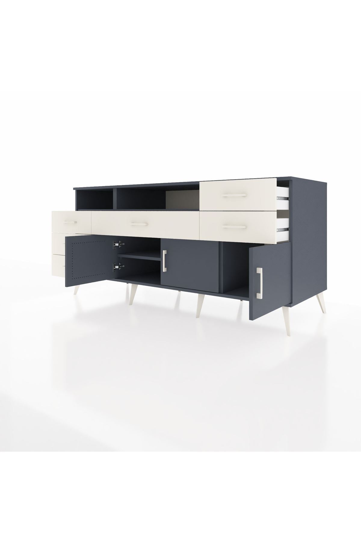 Kronos Konsol 3 Raflı 6 Çekmeceli 3 Kapaklı 176x59x83 - S610M014V16C