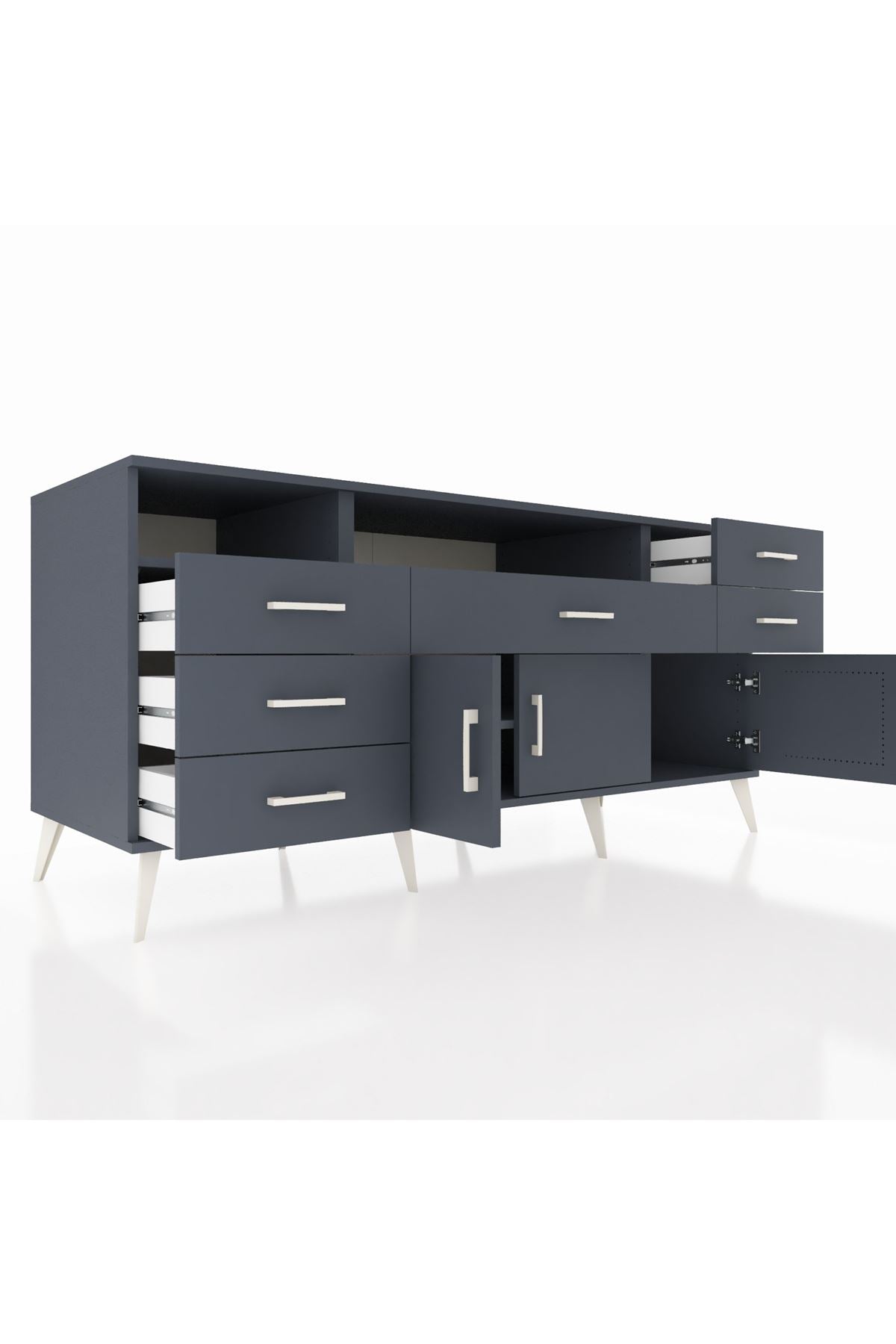 Kronos Konsol 3 Raflı 6 Çekmeceli 3 Kapaklı 176x59x83 - S610M014V17C