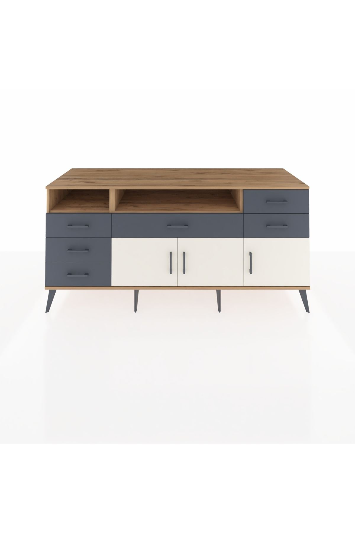 Kronos Konsol 3 Raflı 6 Çekmeceli 3 Kapaklı 176x59x83 - S610M014V23C