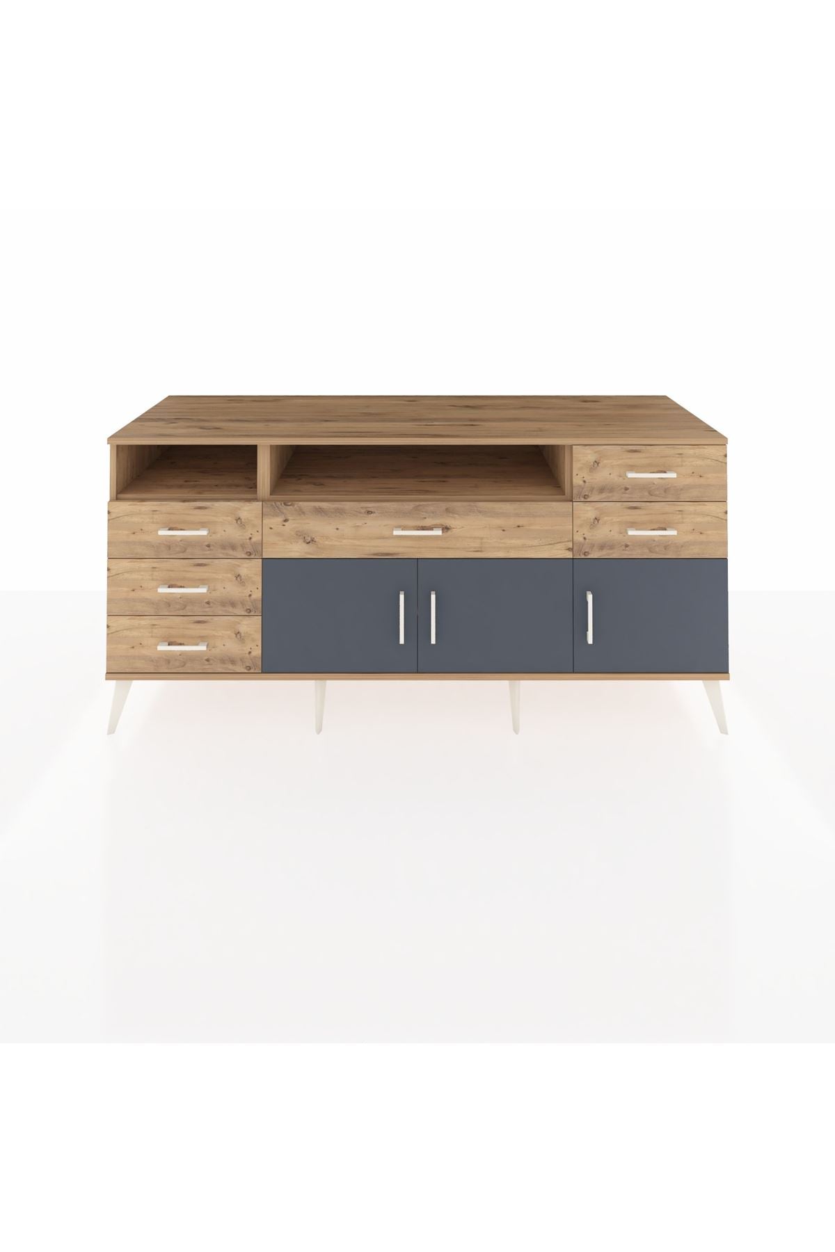 Kronos Konsol 3 Raflı 6 Çekmeceli 3 Kapaklı 176x59x83 - S610M014V27C