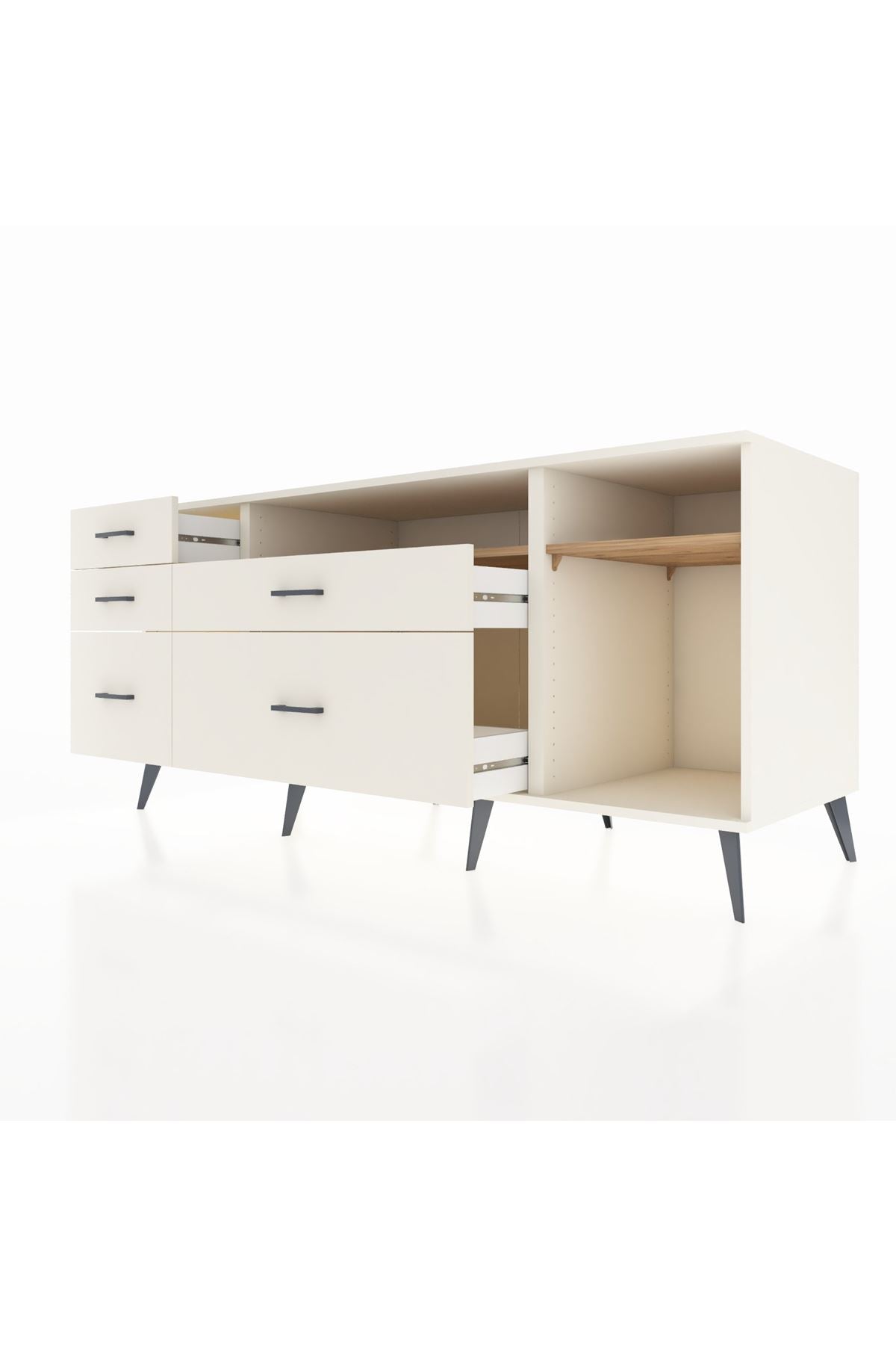 Kronos Konsol 2 Raflı 5 Çekmeceli 176x59x83 - S610M015V01C