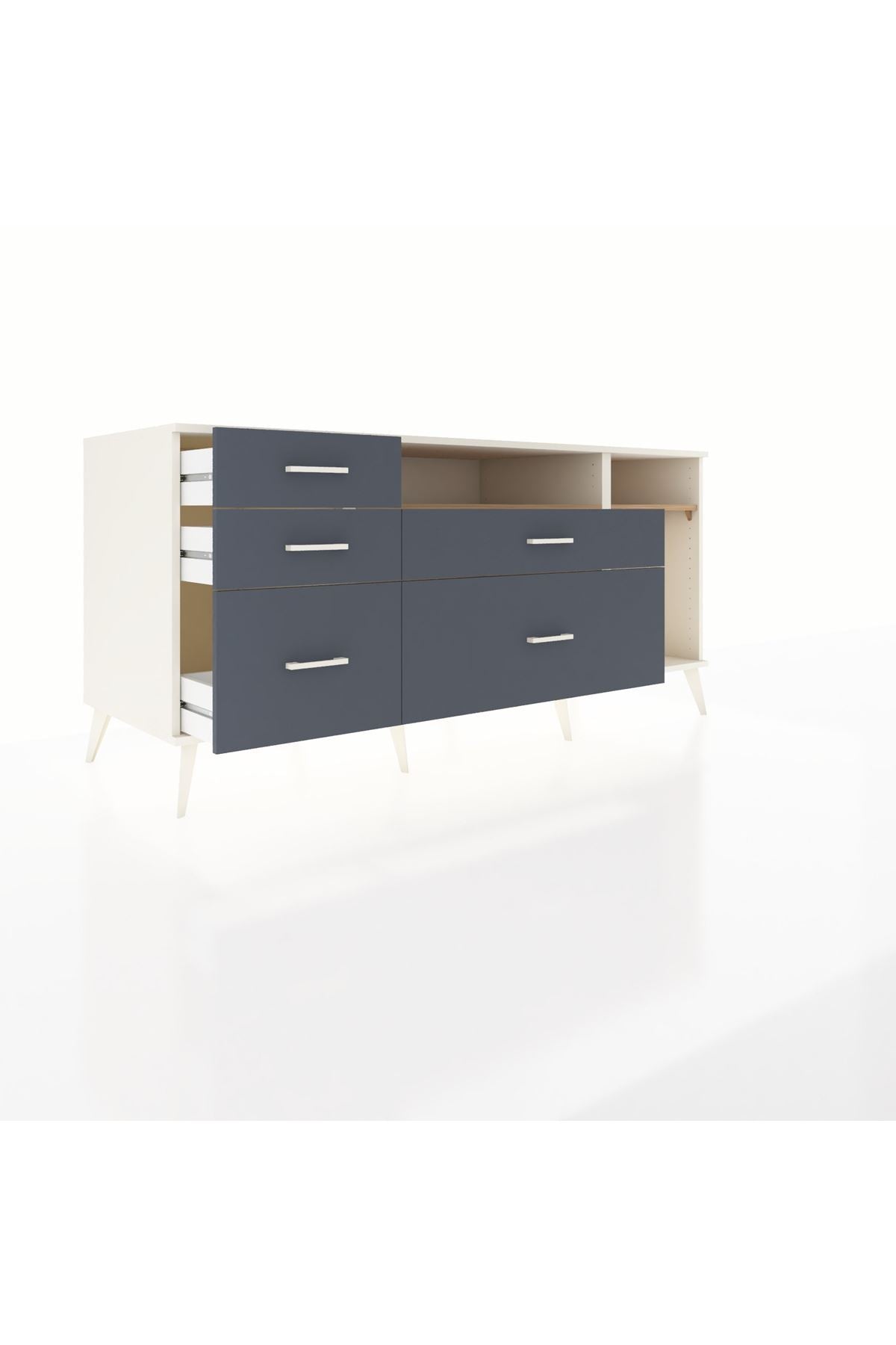 Kronos Konsol 2 Raflı 5 Çekmeceli 176x59x83 - S610M015V02C