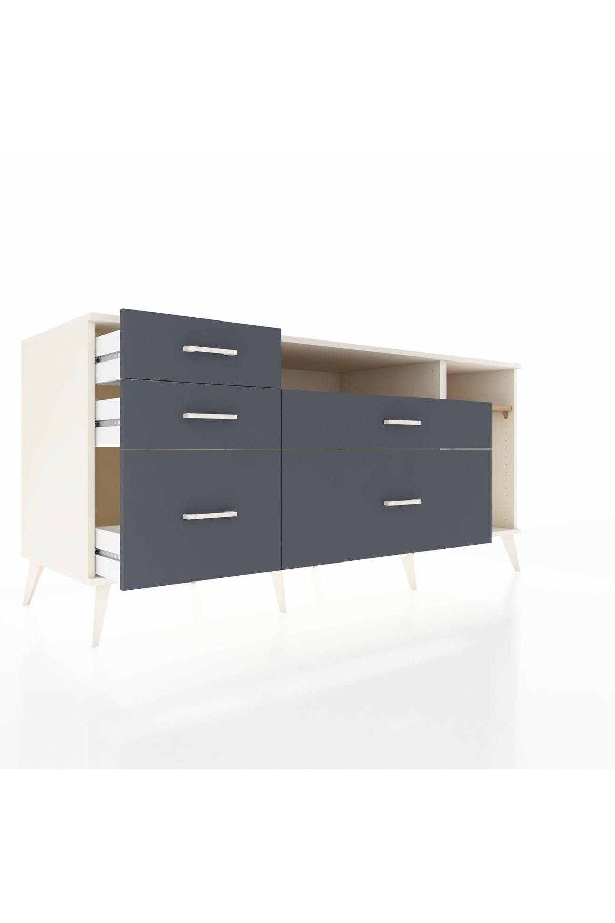 Kronos Konsol 2 Raflı 5 Çekmeceli 176x59x83 - S610M015V02C