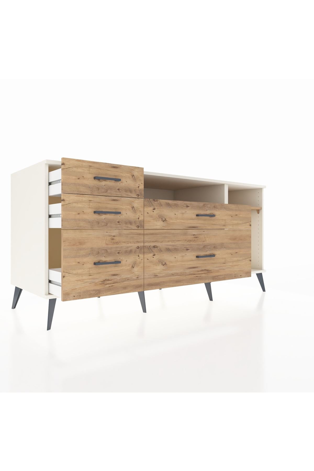 Kronos Konsol 2 Raflı 5 Çekmeceli 176x59x83 - S610M015V03C