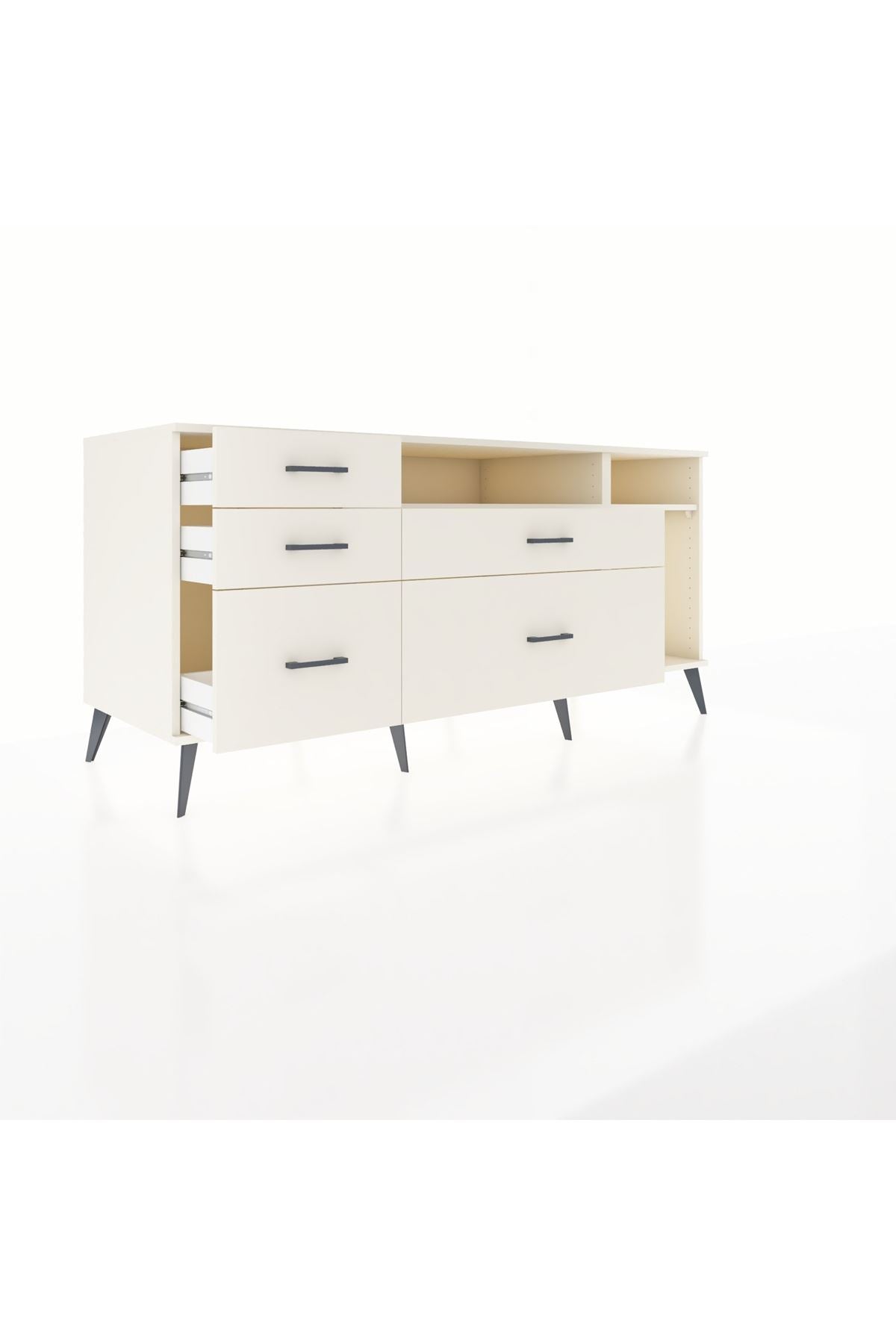 Kronos Konsol 2 Raflı 5 Çekmeceli 176x59x83 - S610M015V04C