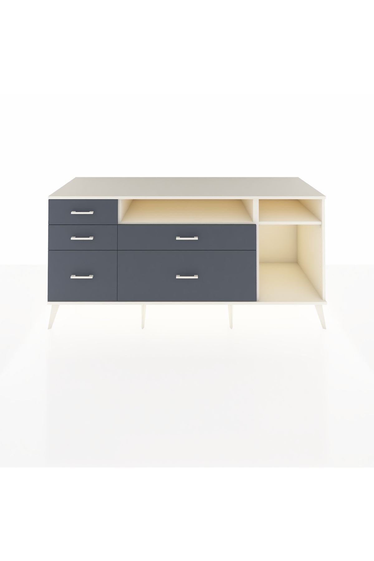 Kronos Konsol 2 Raflı 5 Çekmeceli 176x59x83 - S610M015V05C