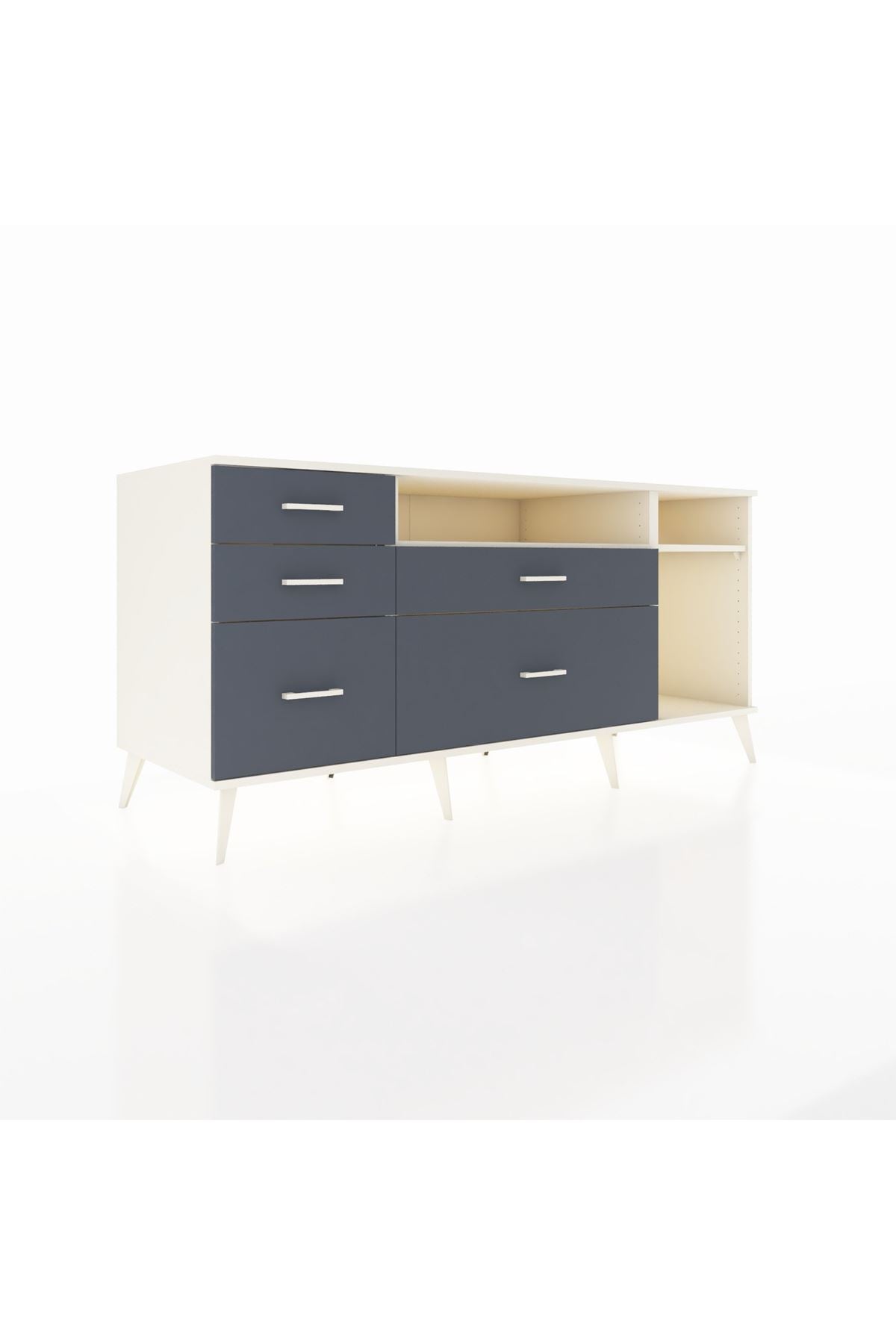 Kronos Konsol 2 Raflı 5 Çekmeceli 176x59x83 - S610M015V05C