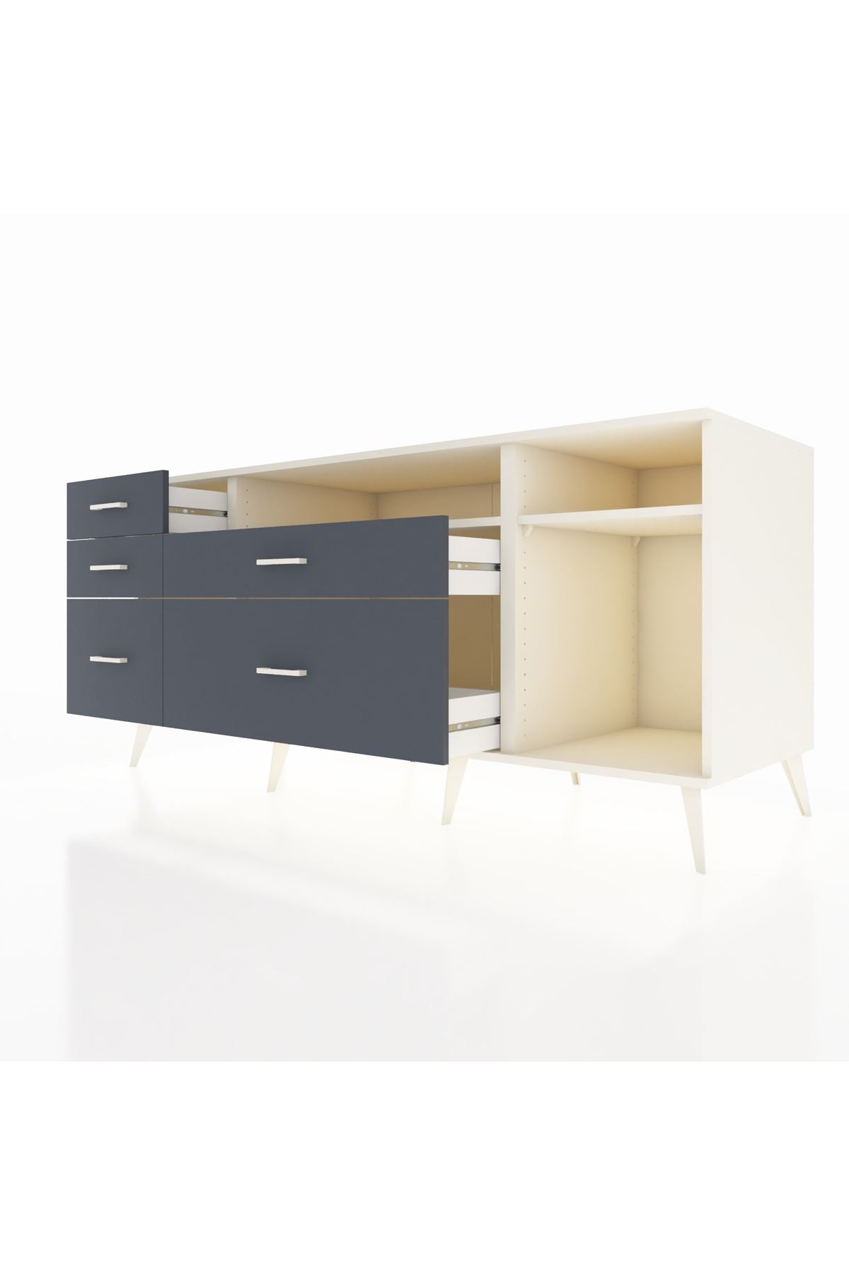 Kronos Konsol 2 Raflı 5 Çekmeceli 176x59x83 - S610M015V05C