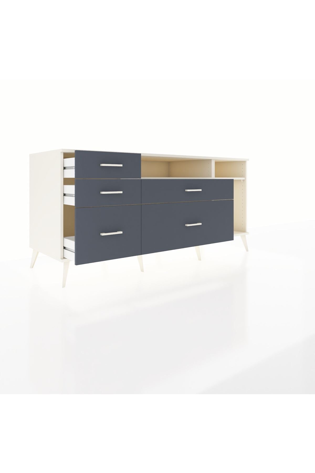 Kronos Konsol 2 Raflı 5 Çekmeceli 176x59x83 - S610M015V05C