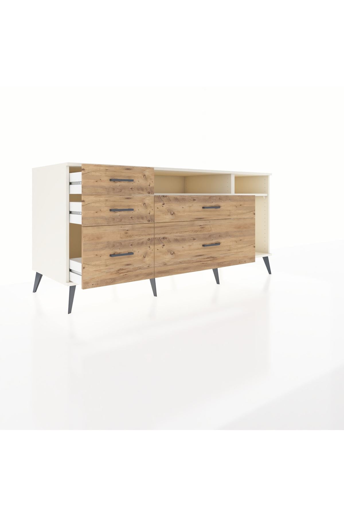 Kronos Konsol 2 Raflı 5 Çekmeceli 176x59x83 - S610M015V06C