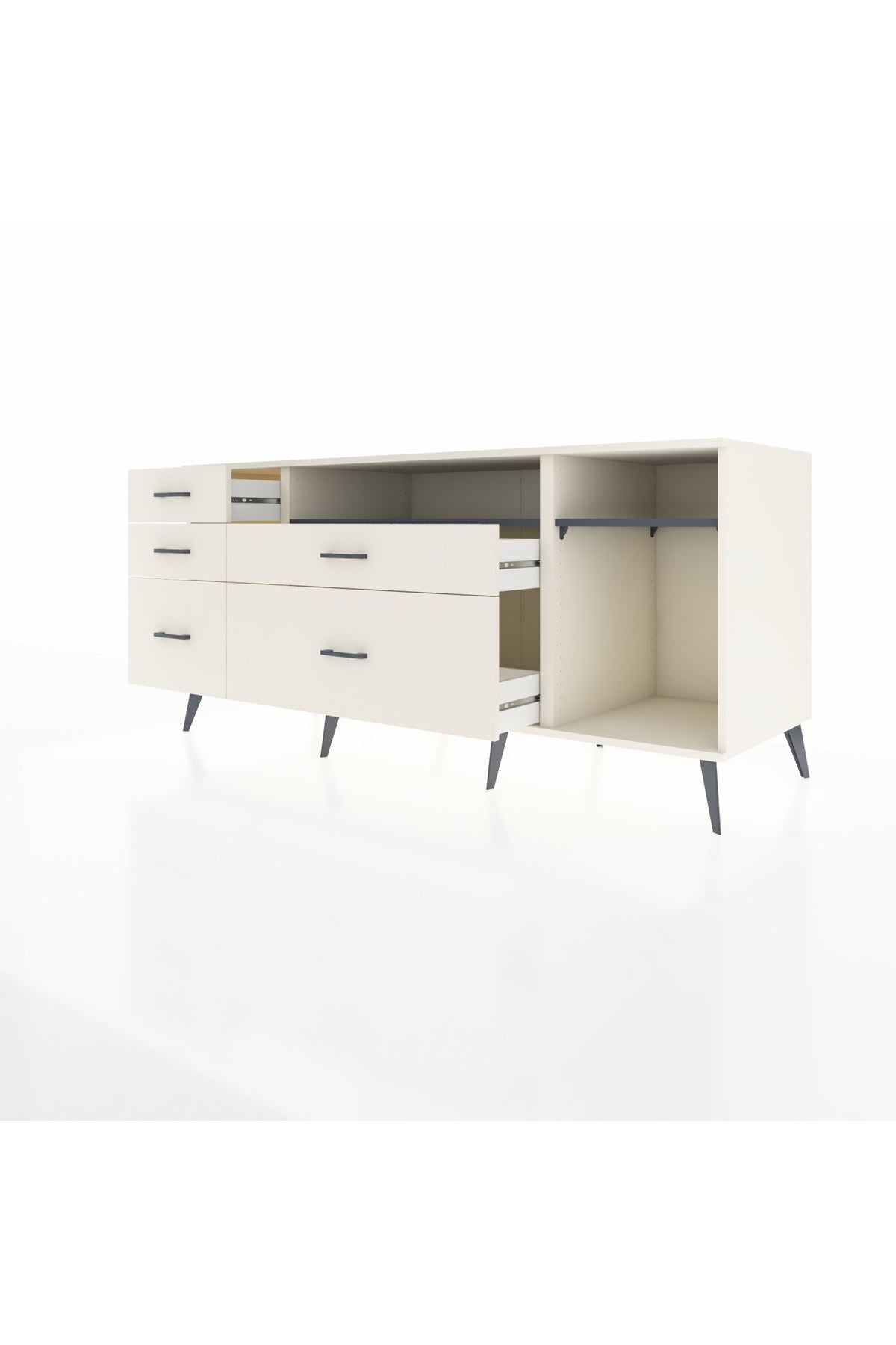 Kronos Konsol 2 Raflı 5 Çekmeceli 176x59x83 - S610M015V07C