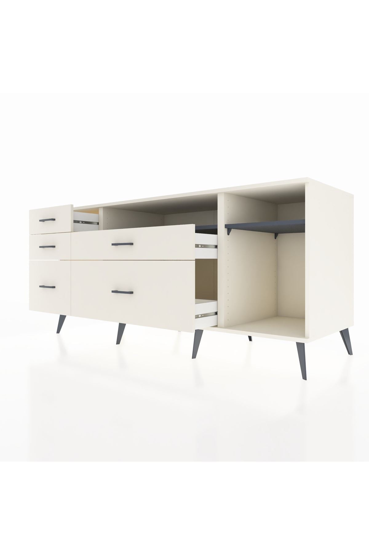 Kronos Konsol 2 Raflı 5 Çekmeceli 176x59x83 - S610M015V07C