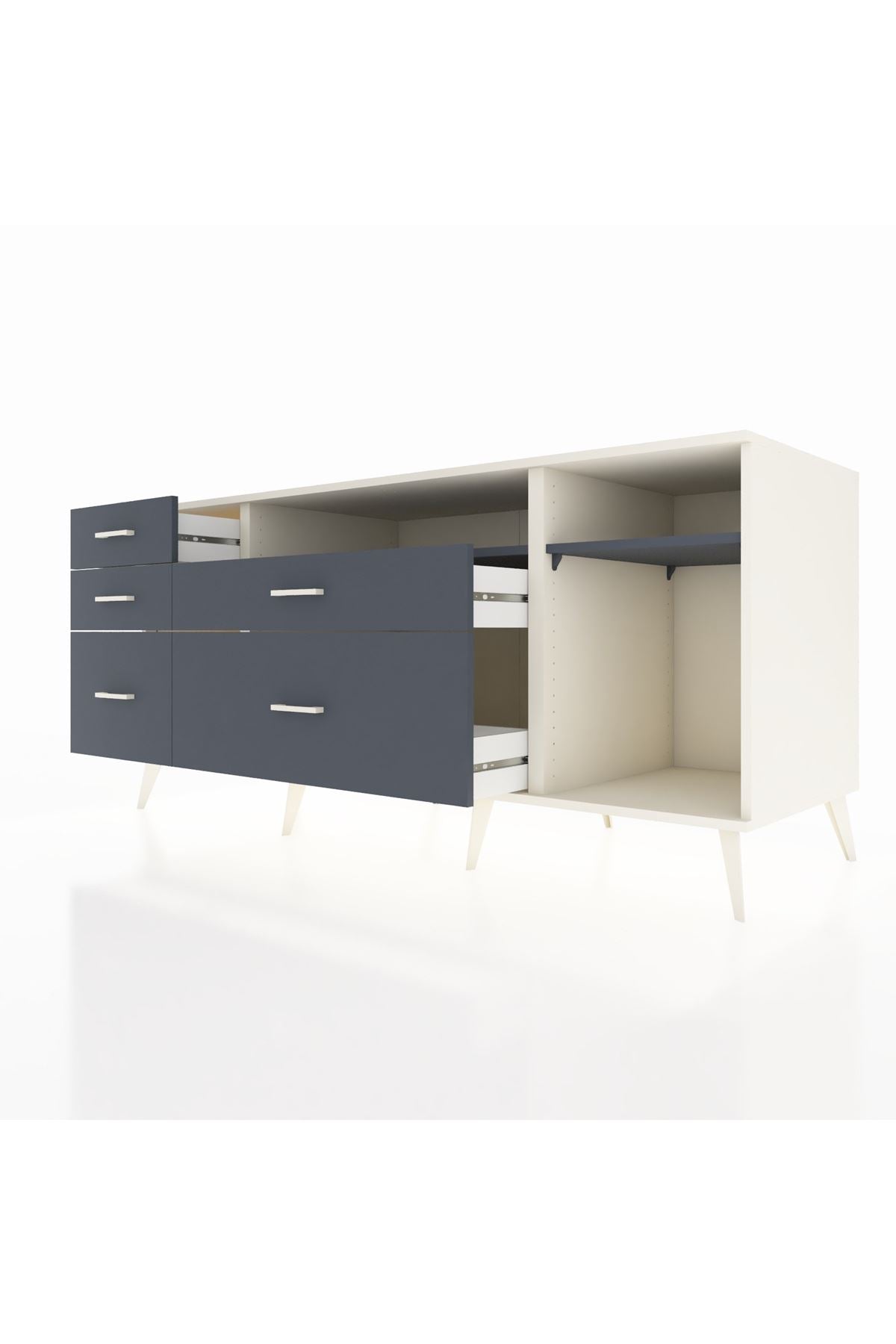 Kronos Konsol 2 Raflı 5 Çekmeceli 176x59x83 - S610M015V08C