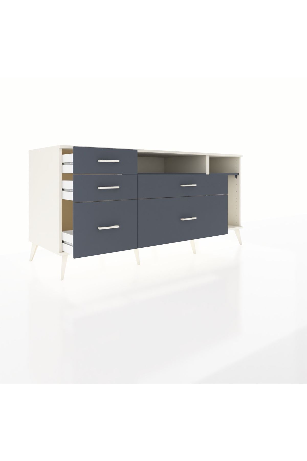 Kronos Konsol 2 Raflı 5 Çekmeceli 176x59x83 - S610M015V08C