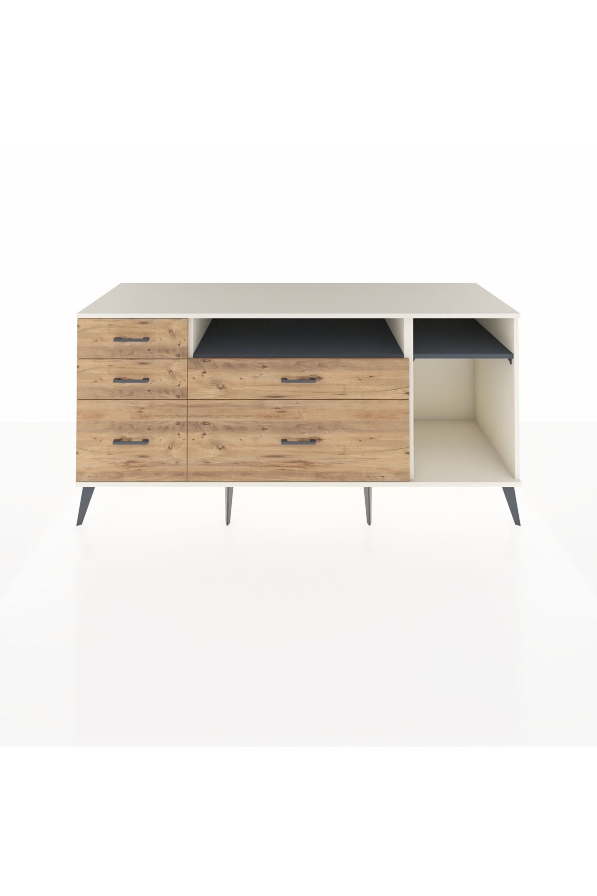 Kronos Konsol 2 Raflı 5 Çekmeceli 176x59x83 - S610M015V09C